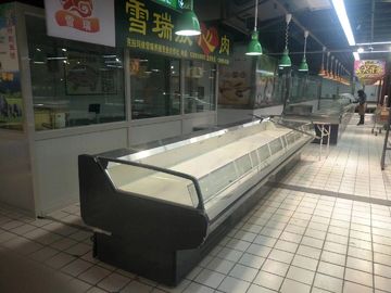 Commercial Open Top Refrigerated Meat Display Cases / Meat Showcase Refrigerator