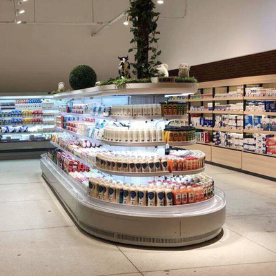 Ωοειδές νησιών ψυγείο επίδειξης Multideck ανοικτό για τα φρούτα και λαχανικά