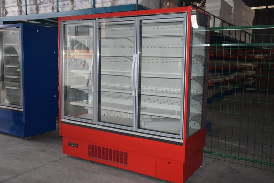 Ιδανικό ψυγείο Multideck γυαλιού μπροστινό με το φωτισμό των οδηγήσεων